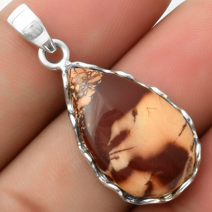 Natural Indian Paint Gemstone Pendant SDP117573 P-1624, 15x25 mm