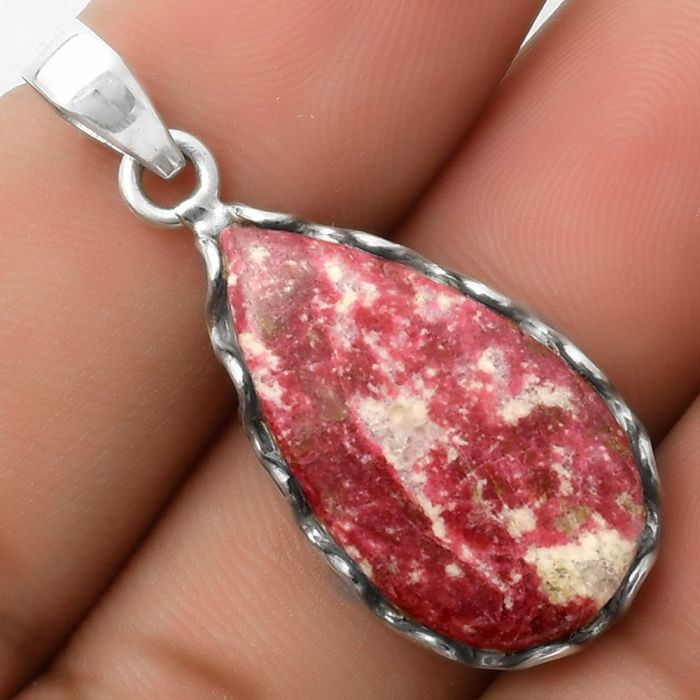 Natural Pink Thulite - Norway Pendant SDP117595 P-1624, 14x26 mm