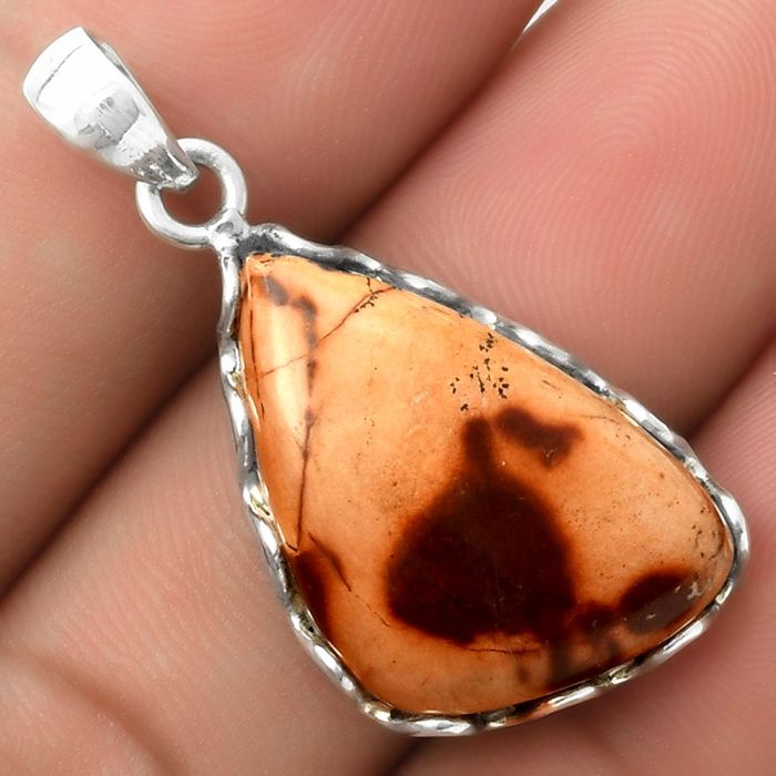 Natural Indian Paint Gemstone Pendant SDP117608 P-1624, 16x25 mm