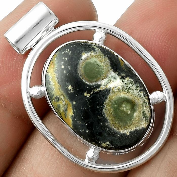 Natural Star Galaxy Jasper Pendant SDP117715 P-1609, 14x20 mm