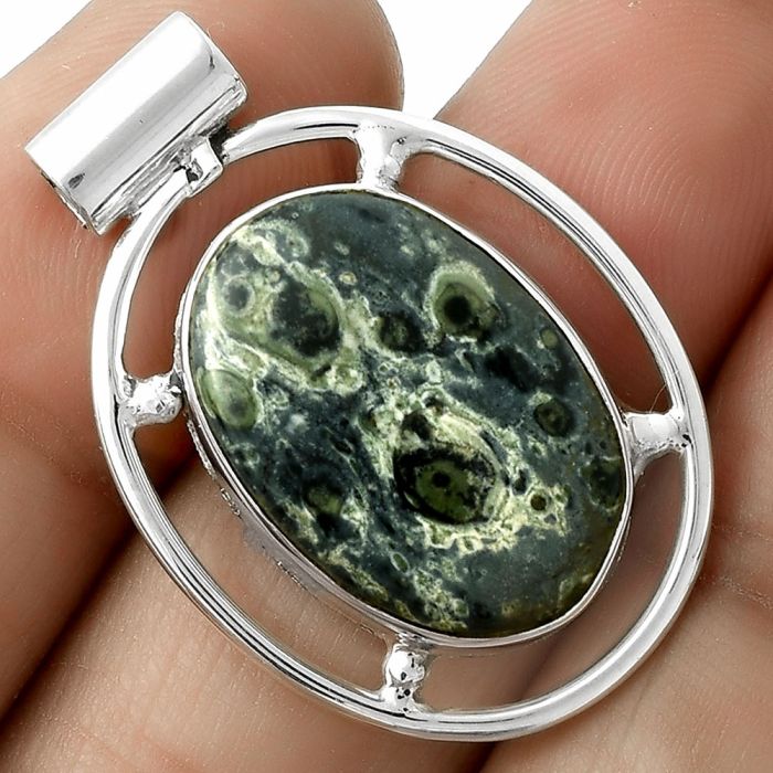 Natural Star Galaxy Jasper Pendant SDP117729 P-1609, 15x20 mm