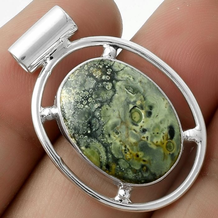 Natural Star Galaxy Jasper Pendant SDP117730 P-1609, 14x19 mm