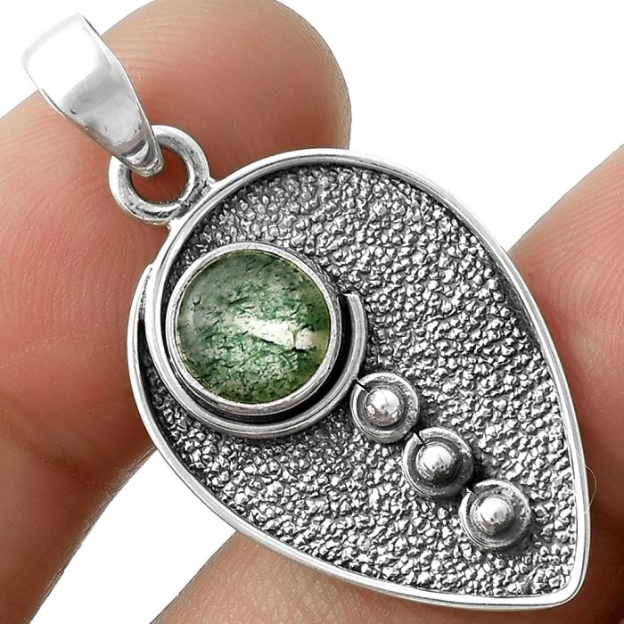 Natural Green Aventurine Pendant SDP117805 P-1336, 8x8 mm