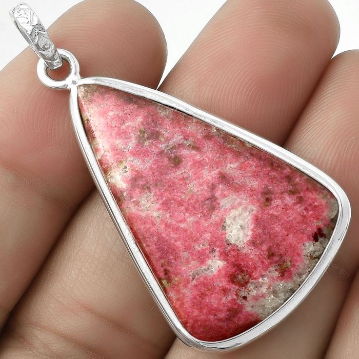 Natural Pink Thulite - Norway Pendant SDP118212 P-1001, 22x33 mm