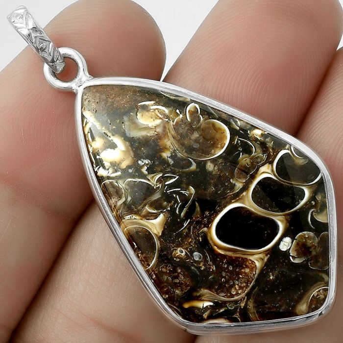 Natural Turtella Jasper - USA Pendant SDP118229 P-1001, 22x34 mm