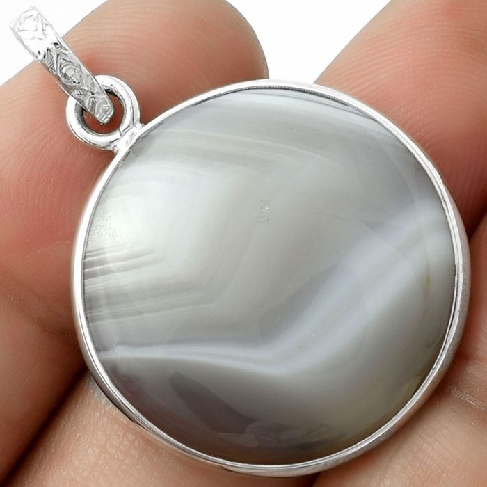 Natural Banded Onyx Pendant SDP118231 P-1001, 24x24 mm