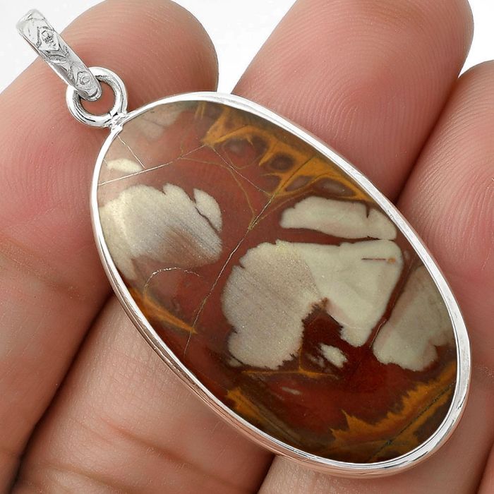 Natural Noreena Jasper Pendant SDP118265 P-1001, 21x34 mm