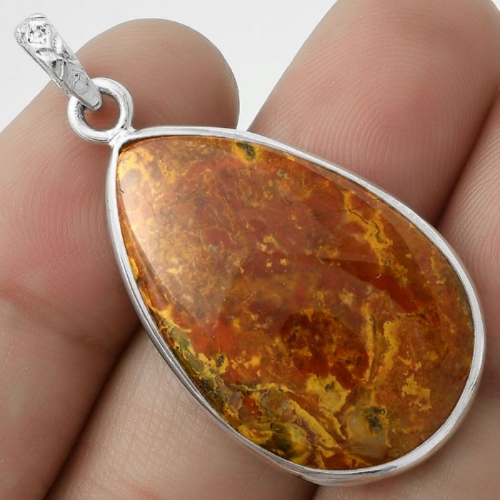 Natural Rare Cady Mountain Agate Pendant SDP118295 P-1001, 19x31 mm