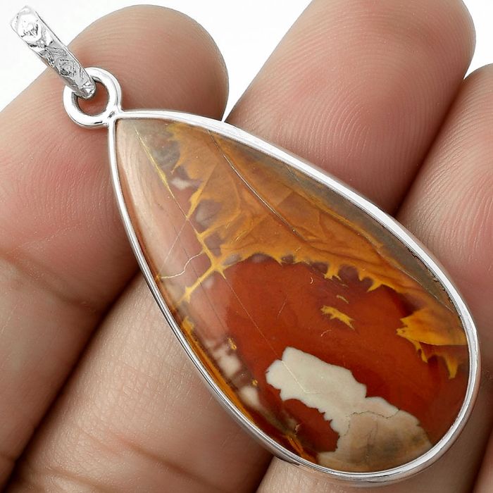 Natural Noreena Jasper Pendant SDP118312 P-1001, 18x36 mm