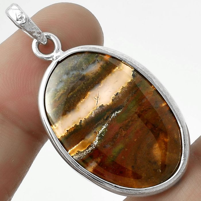 Natural Rare Cady Mountain Agate Pendant SDP118322 P-1001, 18x28 mm