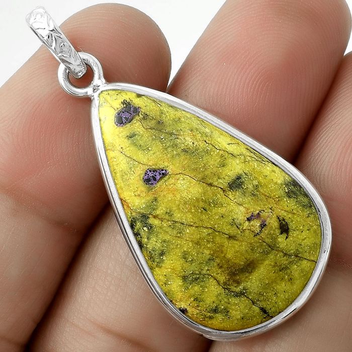 Natural Stichtite Pendant SDP118335 P-1001, 18x30 mm