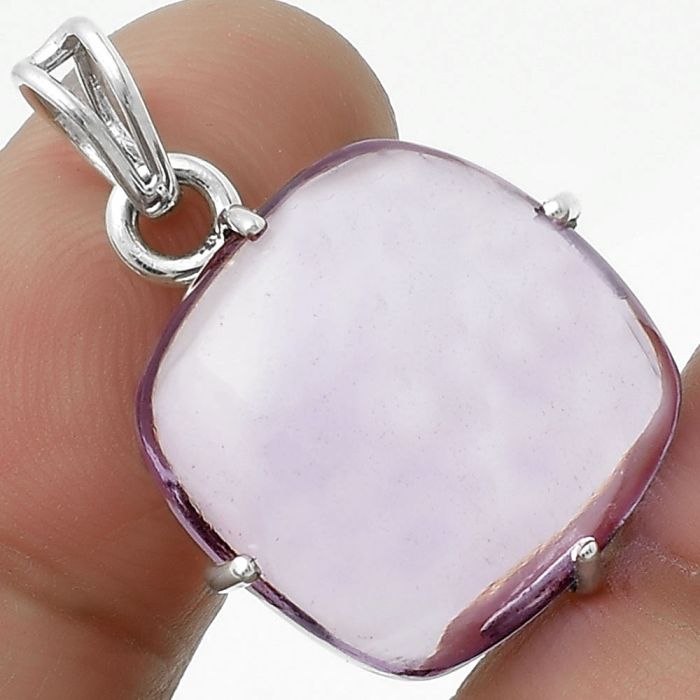 Natural Amethyst Cab - Brazil Pendant SDP118467 P-1013, 18x18 mm