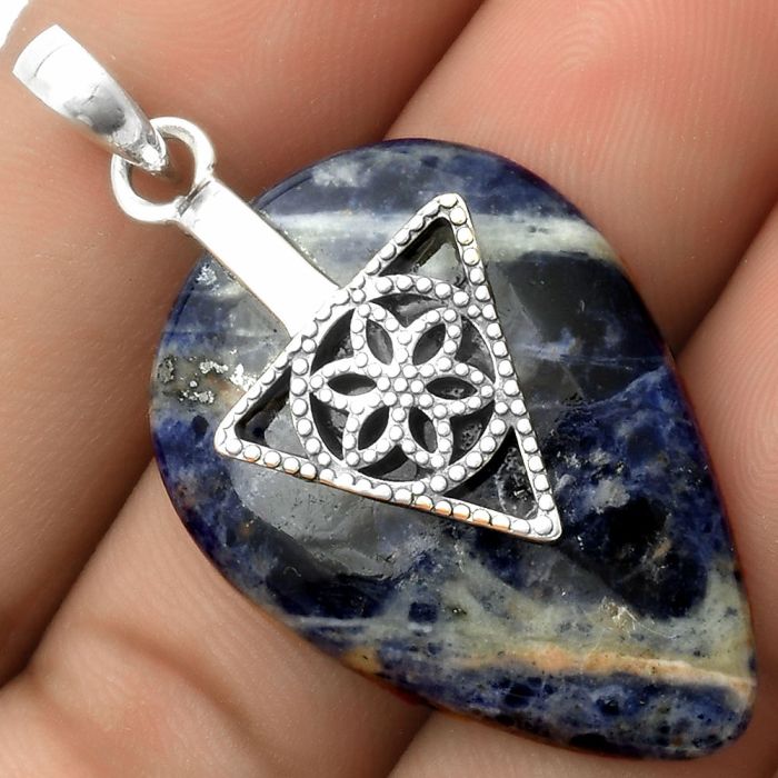 Artisan - Natural Sodalite Pendant SDP118556 P-1659, 23x33 mm