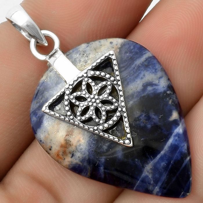 Artisan - Natural Sodalite Pendant SDP118566 P-1659, 24x32 mm