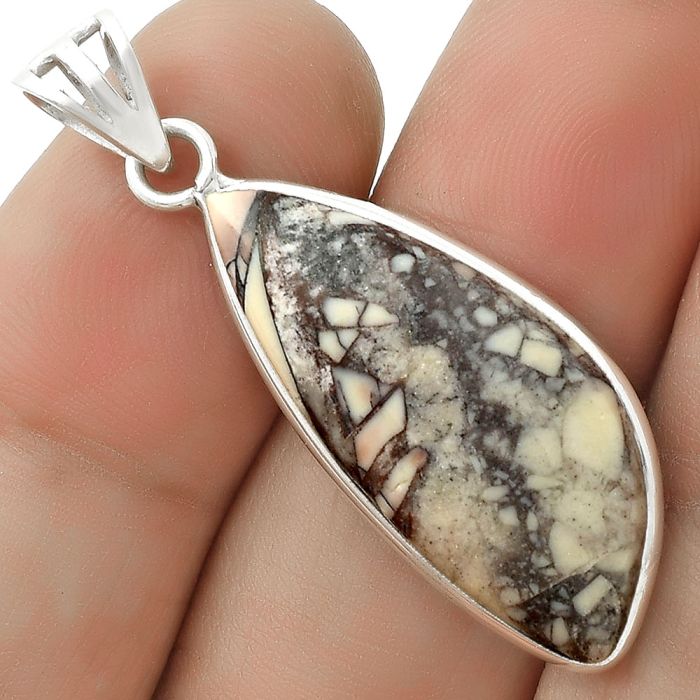 Natural Porcelain Jasper Pendant SDP118963 P-1001, 12x28 mm