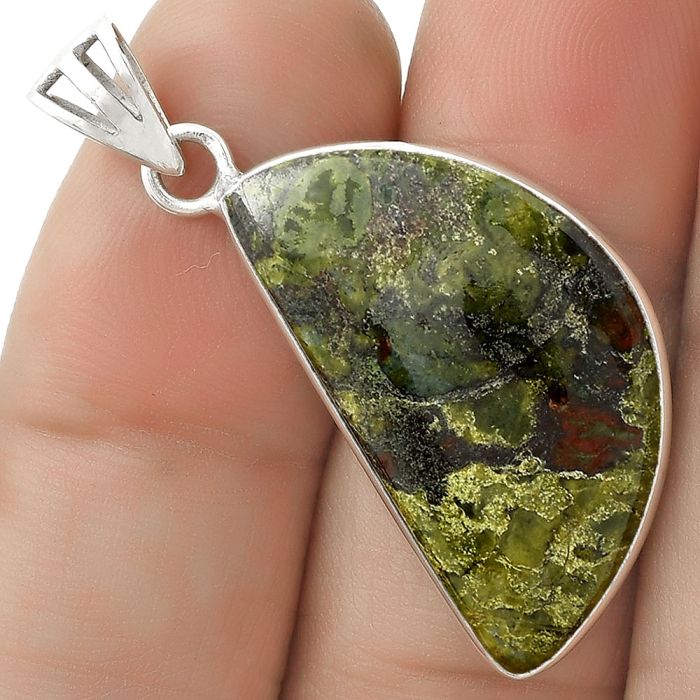 Dragon Blood Stone - South Africa Pendant SDP119038 P-1001, 15x27 mm