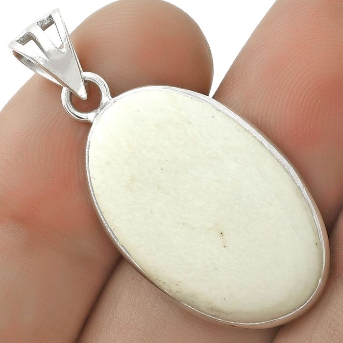 Natural White Scolecite Pendant SDP119067 P-1001, 15x25 mm