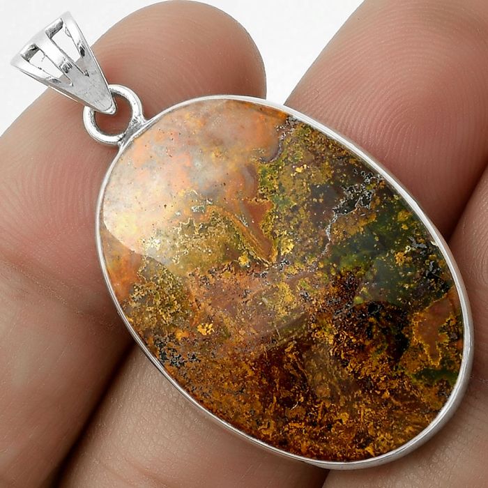 Natural Rare Cady Mountain Agate Pendant SDP119083 P-1001, 21x30 mm