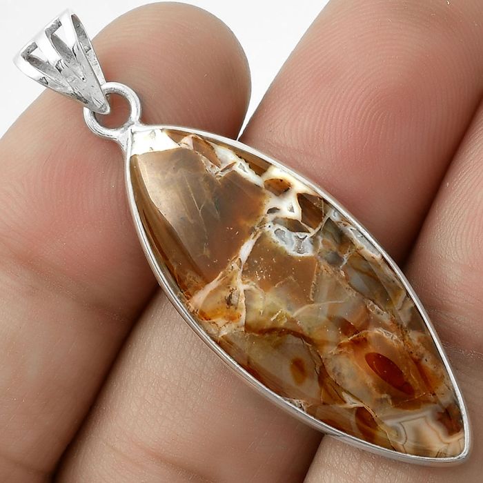 Natural Tabu Jasper Pendant SDP119099 P-1001, 14x35 mm