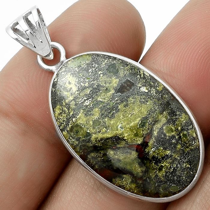 Dragon Blood Stone - South Africa Pendant SDP119105 P-1001, 16x26 mm