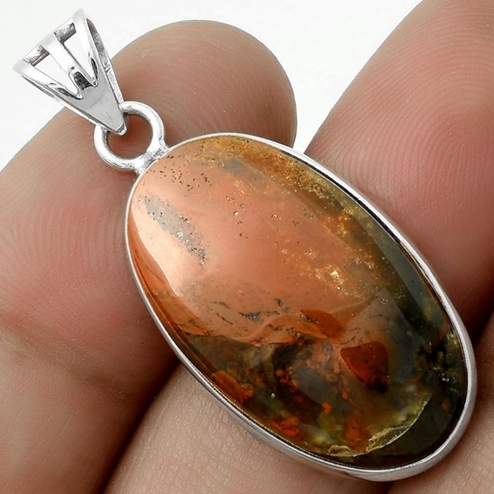 Natural Tabu Jasper Pendant SDP119114 P-1001, 15x26 mm