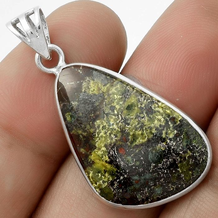 Dragon Blood Stone - South Africa Pendant SDP119117 P-1001, 16x26 mm