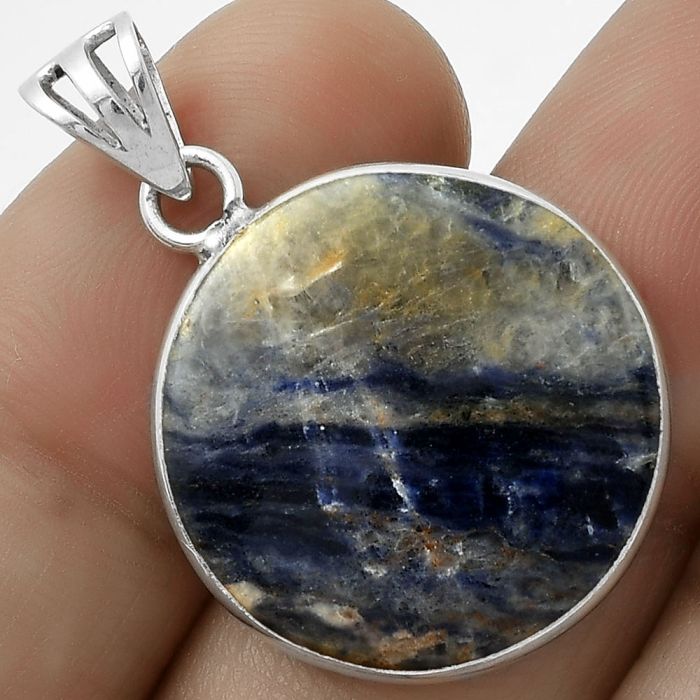 Natural Sodalite Pendant SDP119174 P-1001, 21x21 mm