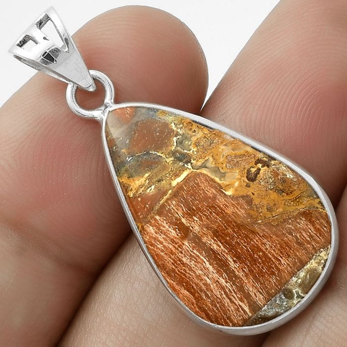 Natural Tabu Jasper Pendant SDP119333 P-1001, 15x24 mm