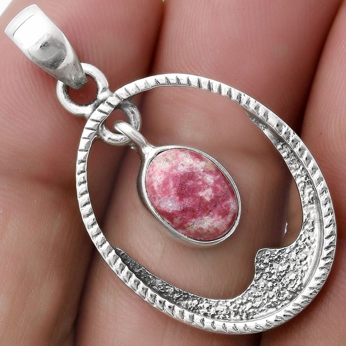 Natural Pink Thulite - Norway Pendant SDP119592 P-1629, 7x10 mm