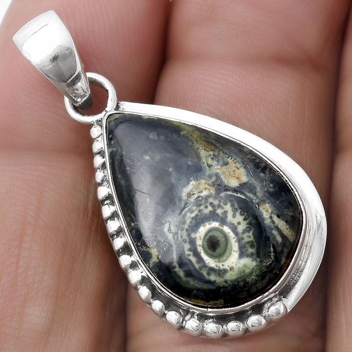 Natural Star Galaxy Jasper Pendant SDP119737 P-1326, 14x21 mm