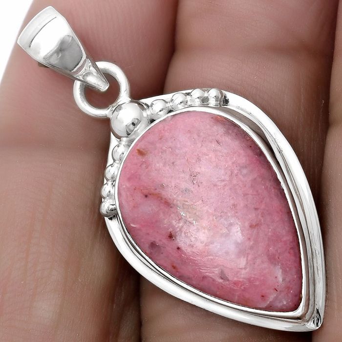 Natural Pink Tulip Quartz Pendant SDP119815 P-1350, 15x22 mm