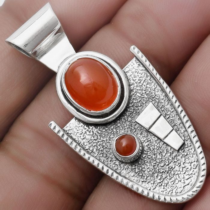 Natural Carnelian Pendant SDP119859 P-1266, 8x10 mm