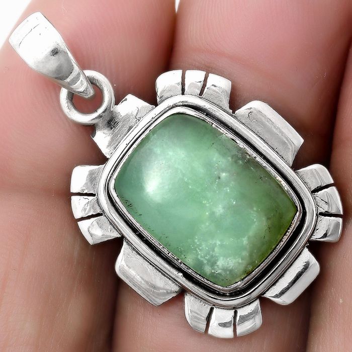 Natural Boulder Chrysoprase - Australia Pendant SDP119956 P-1179, 11x15 mm