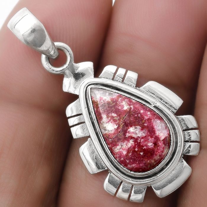 Natural Pink Thulite - Norway Pendant SDP119968 P-1179, 9x15 mm