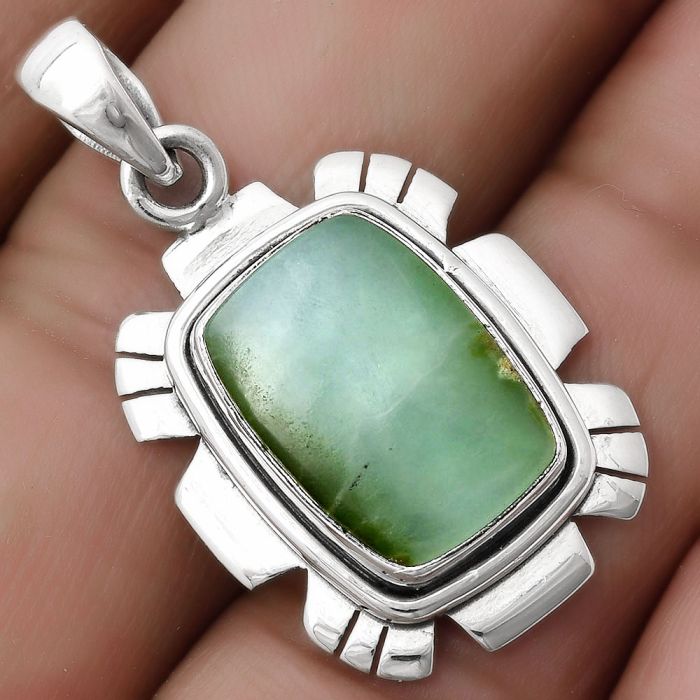 Natural Boulder Chrysoprase - Australia Pendant SDP119975 P-1179, 11x15 mm