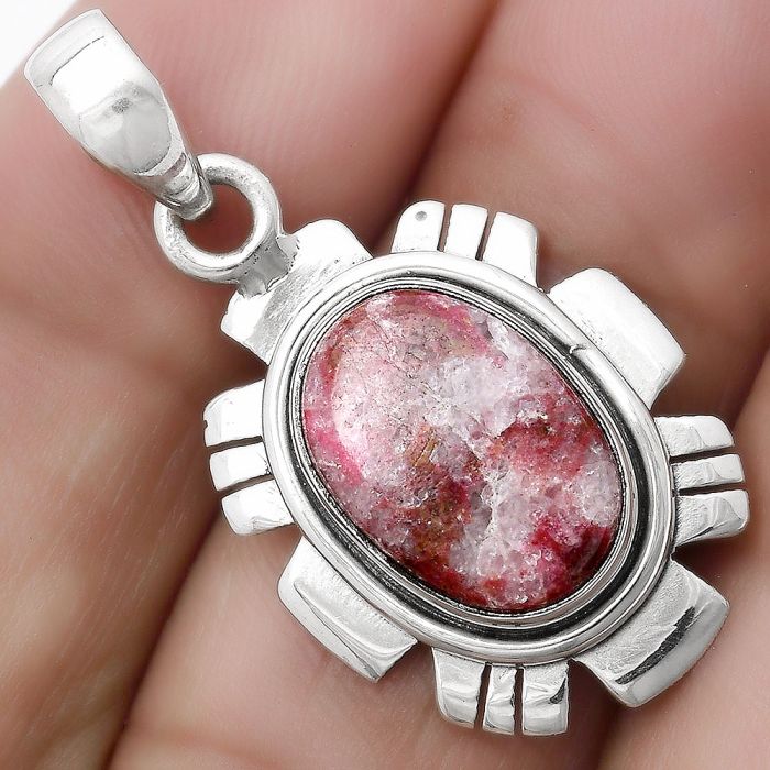 Natural Pink Thulite - Norway Pendant SDP119978 P-1179, 9x14 mm