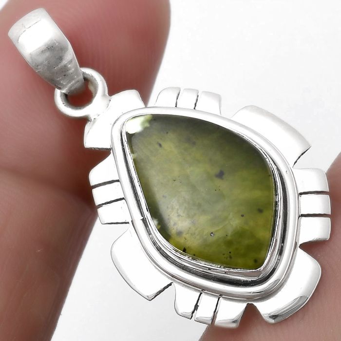 Natural Chrome Chalcedony Pendant SDP119979 P-1179, 11x18 mm