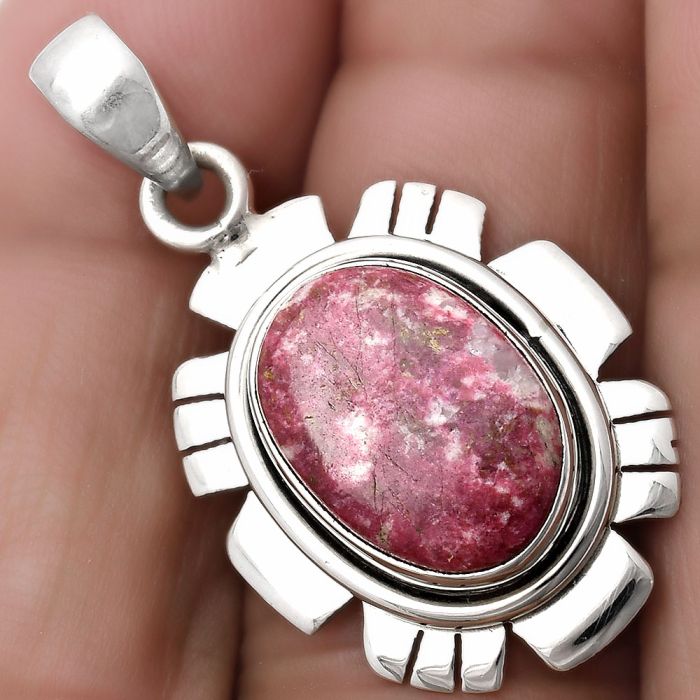 Natural Pink Thulite - Norway Pendant SDP119992 P-1179, 10x15 mm