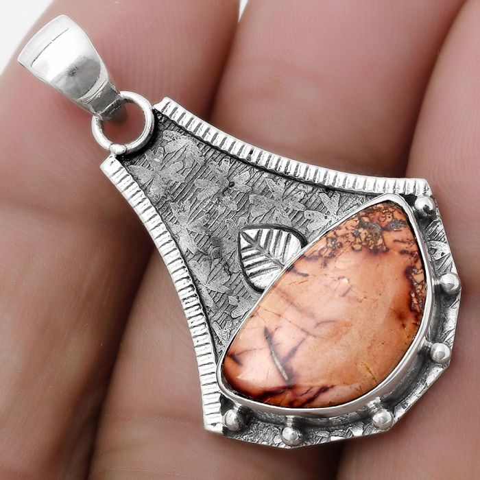 Natural Indian Paint Gemstone Pendant SDP120034 P-1715, 11x18 mm