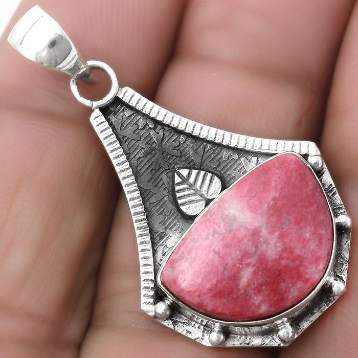 Natural Pink Thulite - Norway Pendant SDP120045 P-1715, 12x17 mm