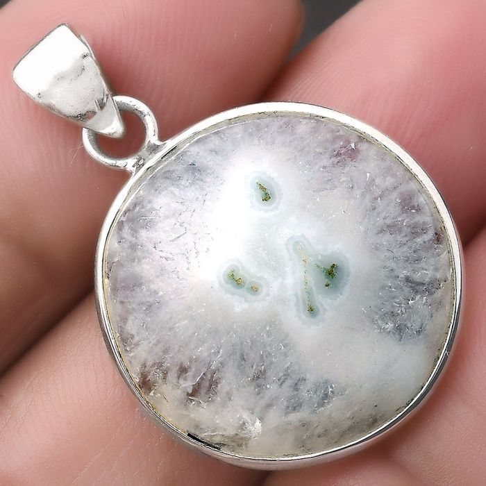 Natural Tube Moss Agate Pendant SDP120127 P-1001, 20x20 mm