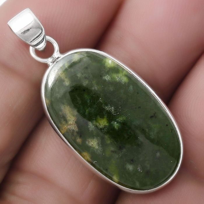 Natural Chrome Chalcedony Pendant SDP120199 P-1001, 15x25 mm