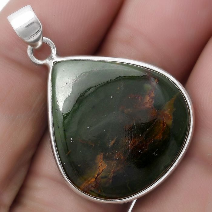 Natural Chrome Chalcedony Pendant SDP120231 P-1001, 23x25 mm