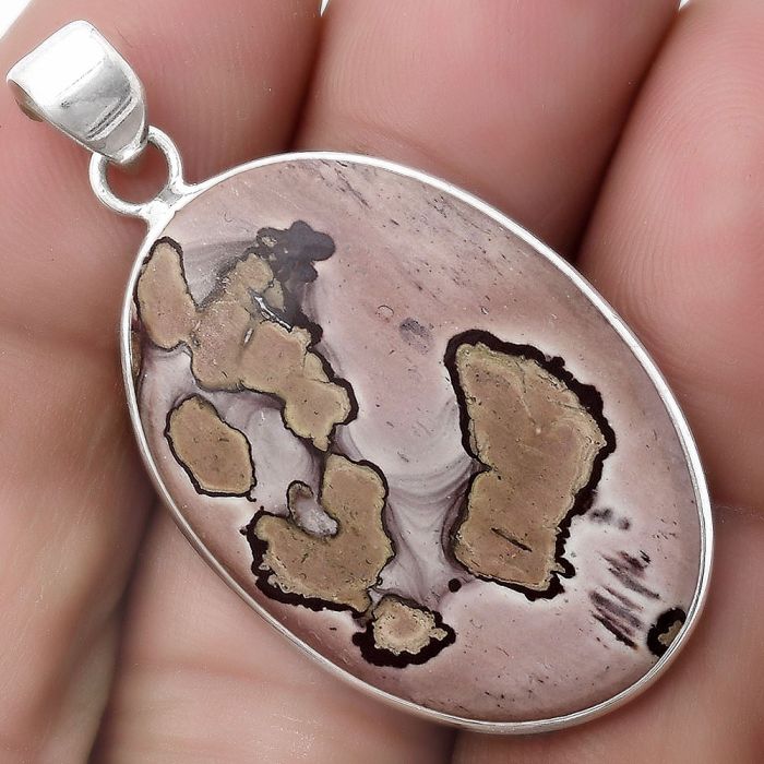 Natural Coffee Bean Jasper Pendant SDP120271 P-1001, 21x31 mm