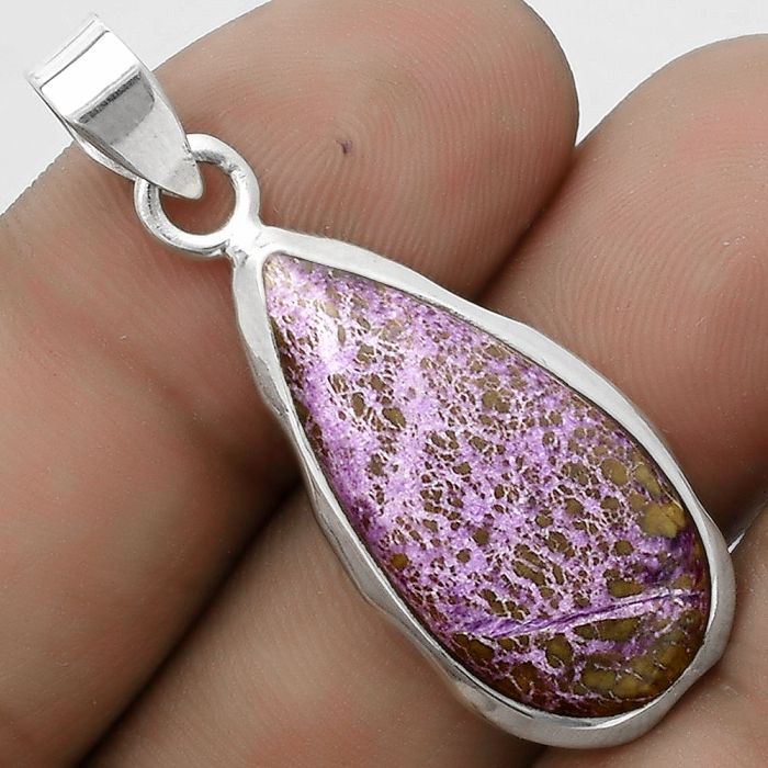 Natural Purpurite - South Africa Pendant SDP120457 P-1110, 12x26 mm