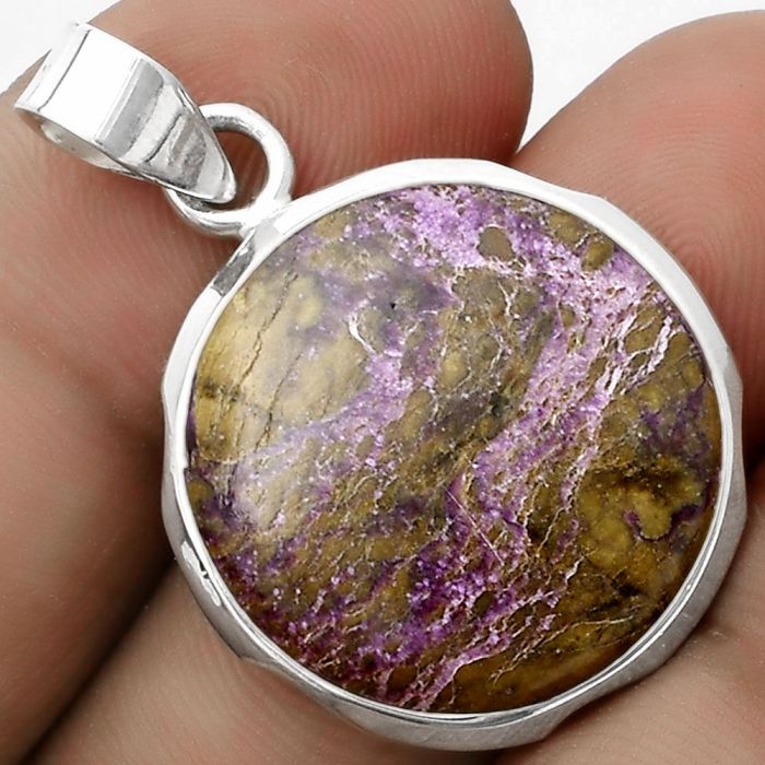 Natural Purpurite - South Africa Pendant SDP120460 P-1110, 21x21 mm