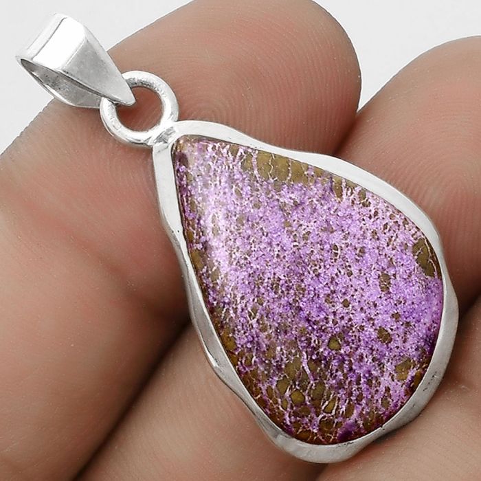 Natural Purpurite - South Africa Pendant SDP120462 P-1110, 16x24 mm