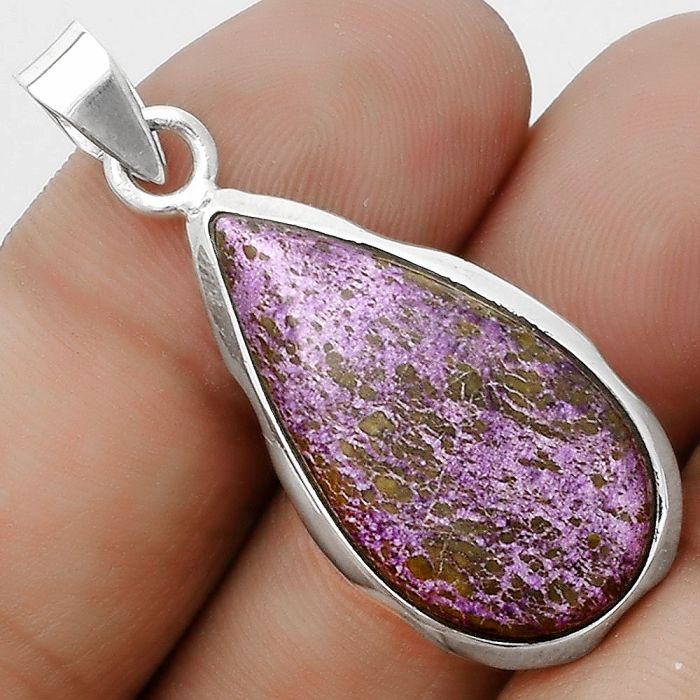 Natural Purpurite - South Africa Pendant SDP120463 P-1110, 14x27 mm