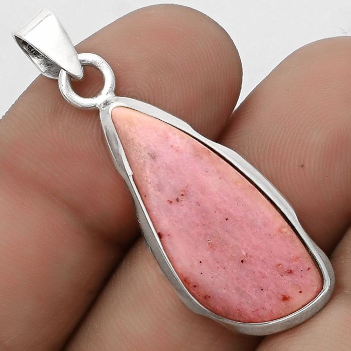 Natural Pink Tulip Quartz Pendant SDP120477 P-1110, 11x27 mm