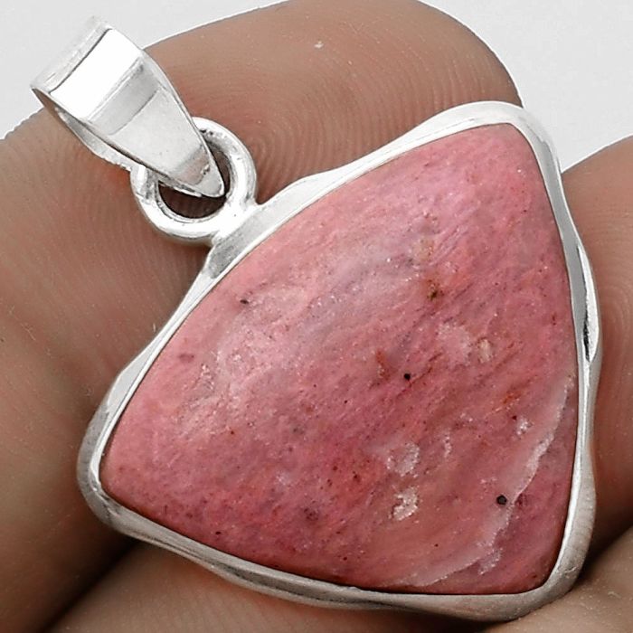 Natural Pink Tulip Quartz Pendant SDP120485 P-1110, 19x24 mm